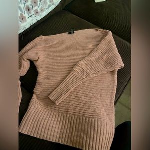 Asymmetrical pale blush sweater